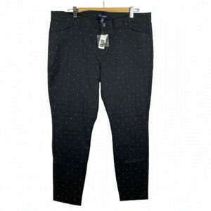 GAP Black White Polka Dot Slim City Pants Size 16 NWT